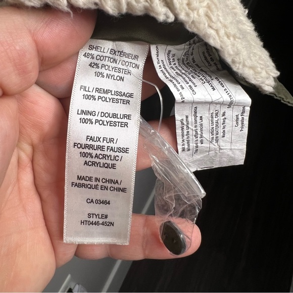 Ricki’s woman’s Fleece vest Winter Thick Long Parka Jacket Hooded green XS - Picture 10 of 16